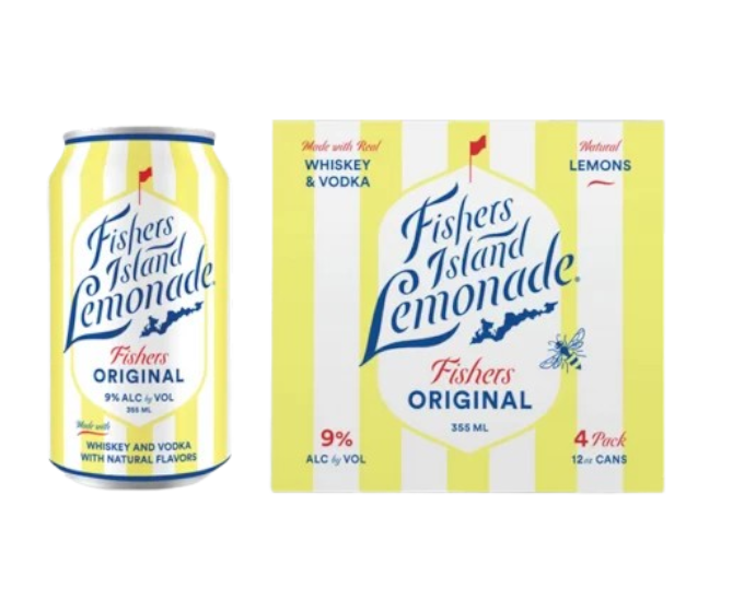 Fishers Island Original Lemonade 355ml 4-Pack Can