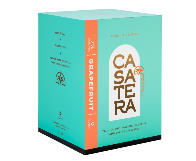 Casatera Grapefruit Tequila Seltzer 355ml 4-Pack Can