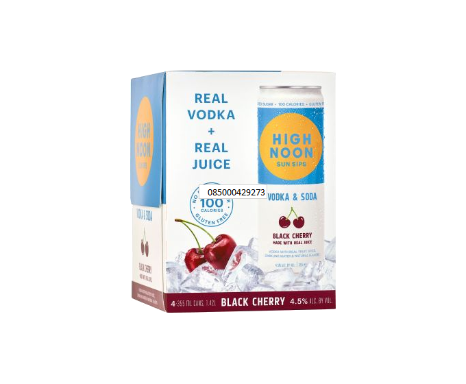 High Noon Vodka & Soda Black Cherry 12oz 4-Pack Can (DNO P2)