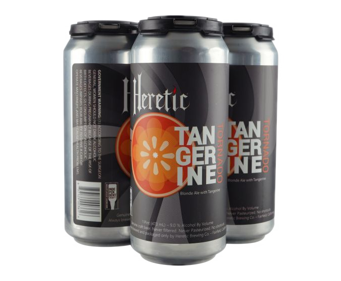 Heretic Tangerine Tornado 16oz 4-Pack Can