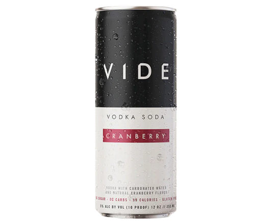Vide Cranberry Vodka Soda 12oz Single Can
