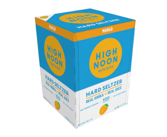 High Noon Vodka & Soda Mango 12oz 4-Pack Can (DNO P2)