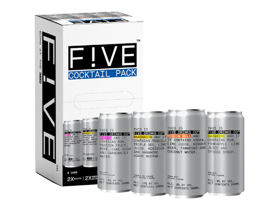 Five Drinks Cocktail Variety 200ml 8-Pack Can