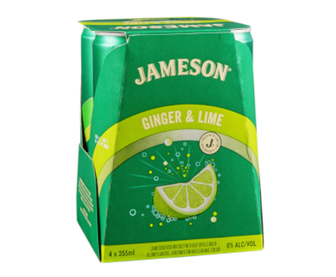 Jameson Ginger & Lime 12oz 4-Pack Can