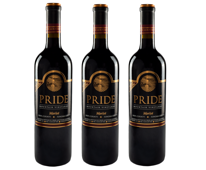 Pride Mountain Merlot Vertical 3 Bottles Set 2011 / 2012 / 2013 750ml