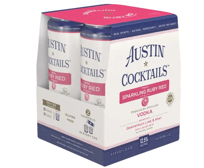 Austin Sparkling Ruby Red 8.4oz 4-Pack Can
